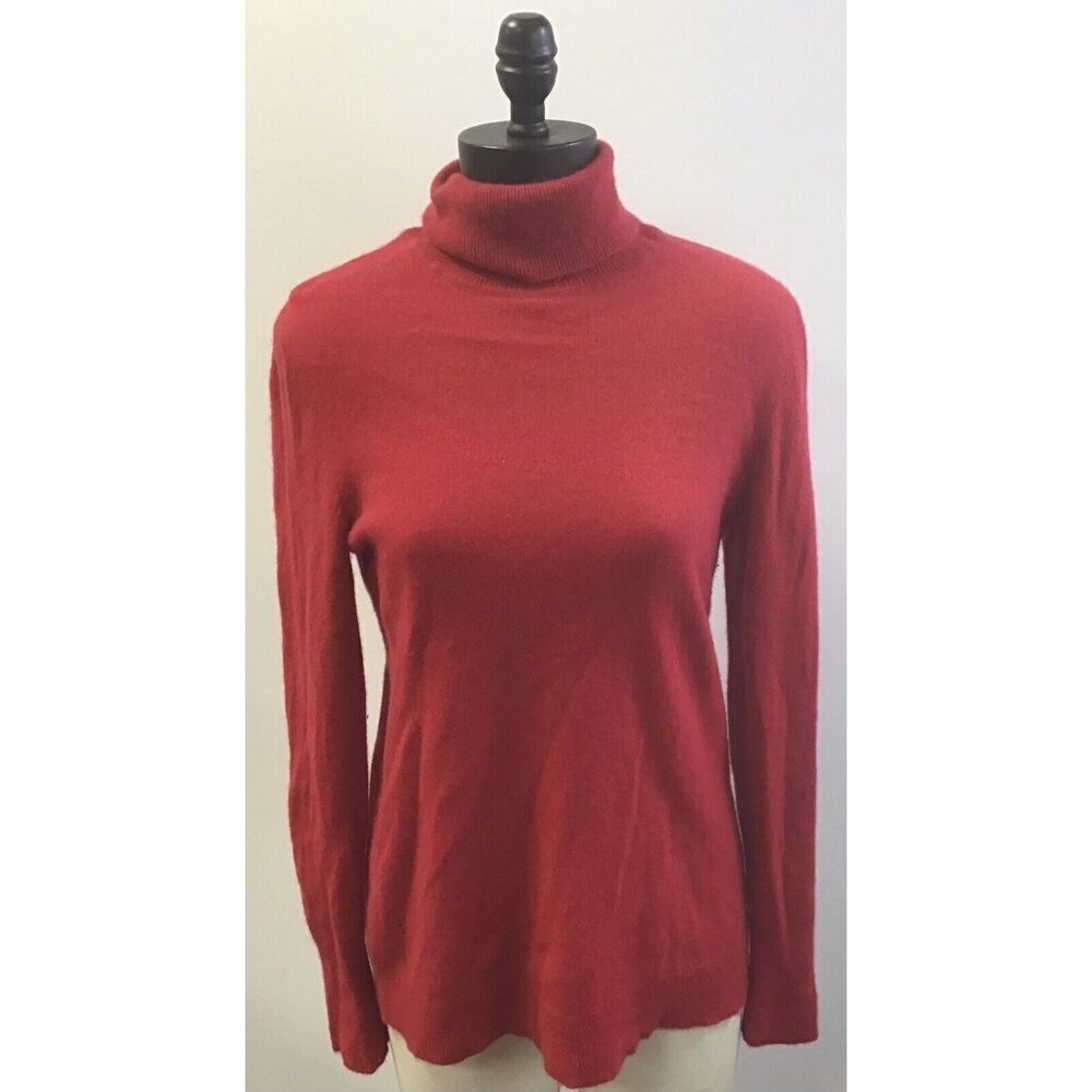 Womans Red Cashmere Turtleneck Sweater Size Large Apt. 9 -SOLD-